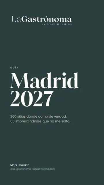 Guía Madrid 2027 · La Gastrónoma